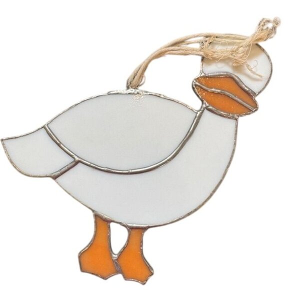 Stained Glass Duck Ornament With Hanging String Decoration - Picture 5 of 7